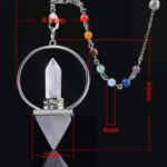 Crystal pendulum, amethyst, rose quartz, chakra stones, divination tool.