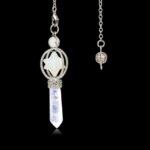 White opal and crystal pendulum.