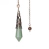 Green aventurine + bronze cap