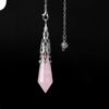 Rose quartz + silver cap