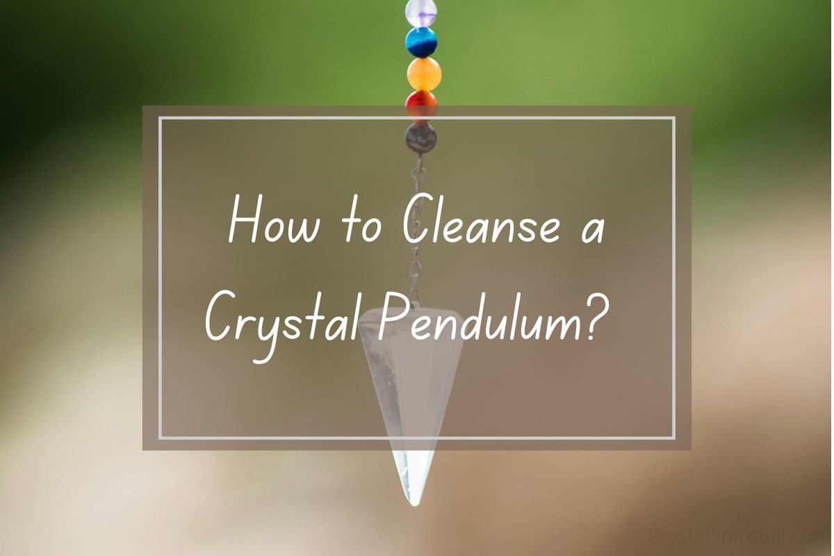 Crystal pendulum, how to cleanse. Quartz point, colored beads.