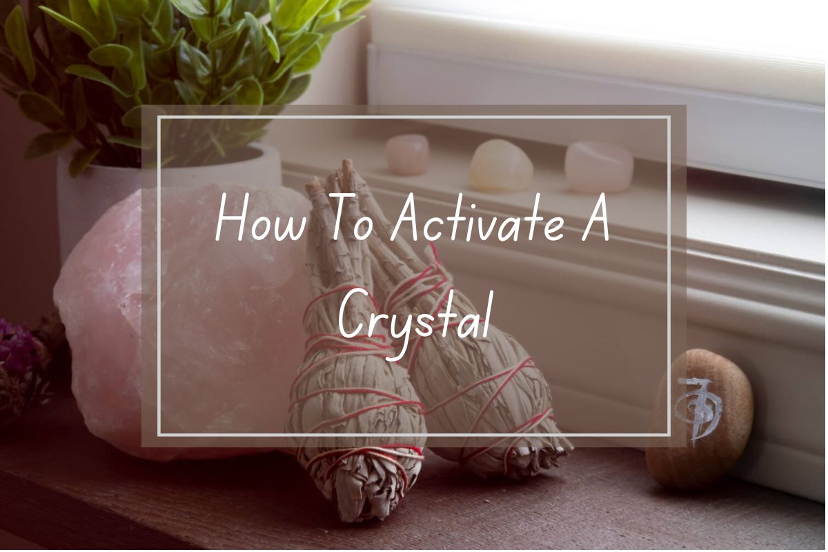 How to activate a crystal, sage bundles and rose quartz crystal.