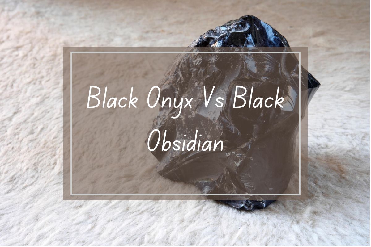 Black onyx vs black obsidian, a piece of dark stone.