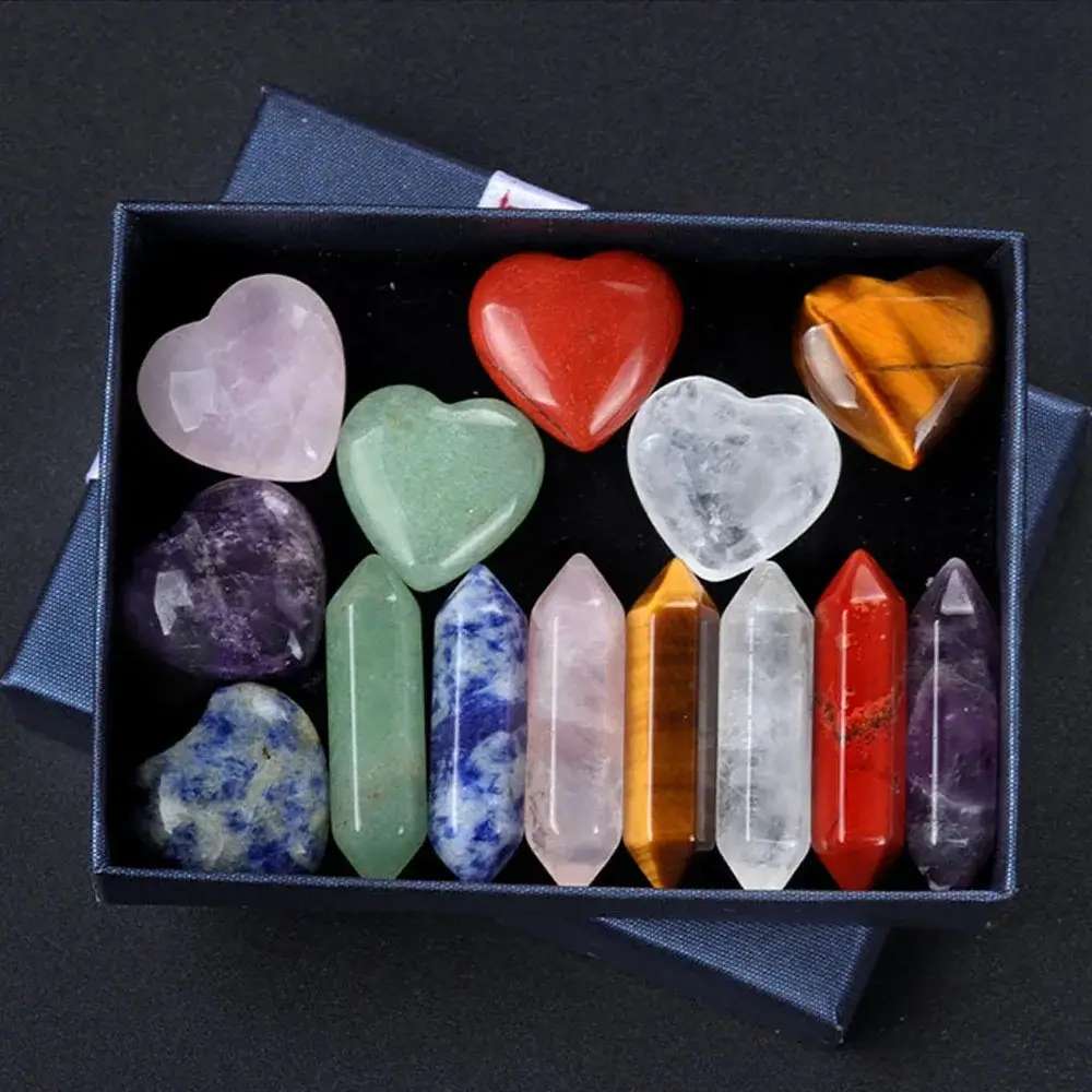 Polished Chakra Crystal Healing Set