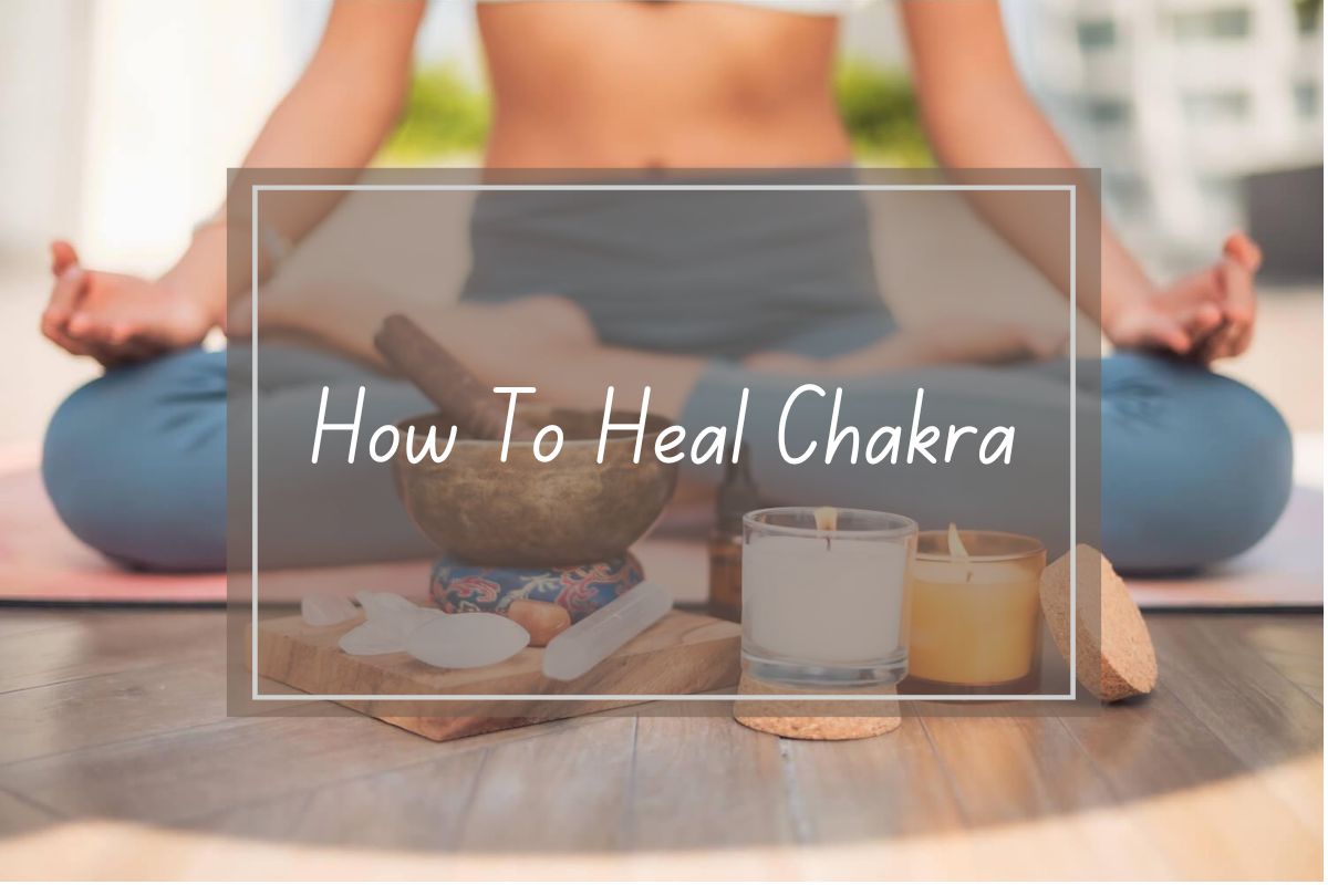 Person meditating, chakra healing.
